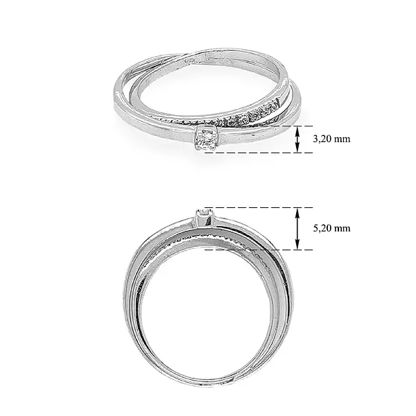 Goldring mit Zirkonen