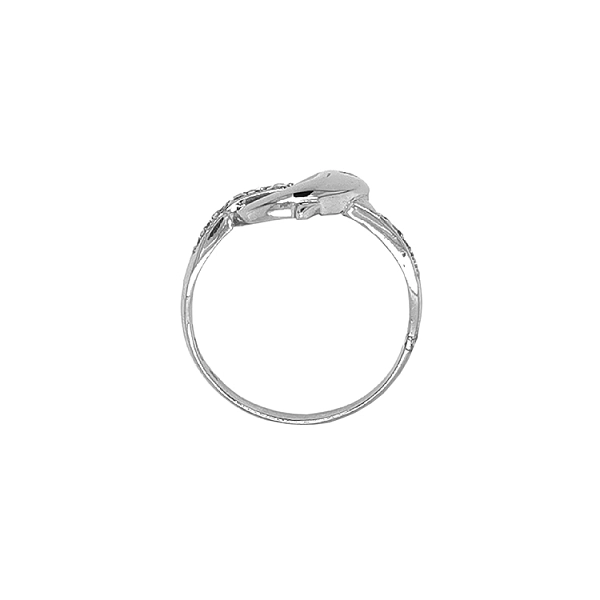 Exklusiver Goldring in Form eines Delfins mit Zirkonia