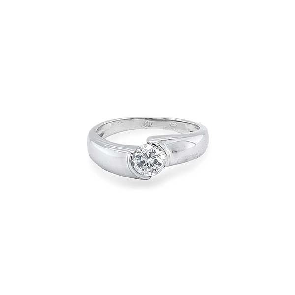 Gold Verlobungsring mit Zirkon