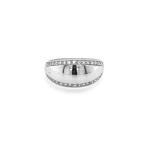 Goldring mit Zirkonen
