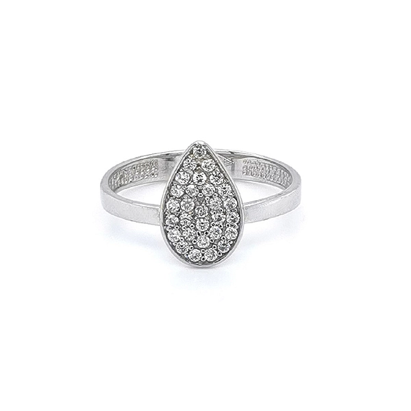 Ring mit Zirkonen aus Weißgold