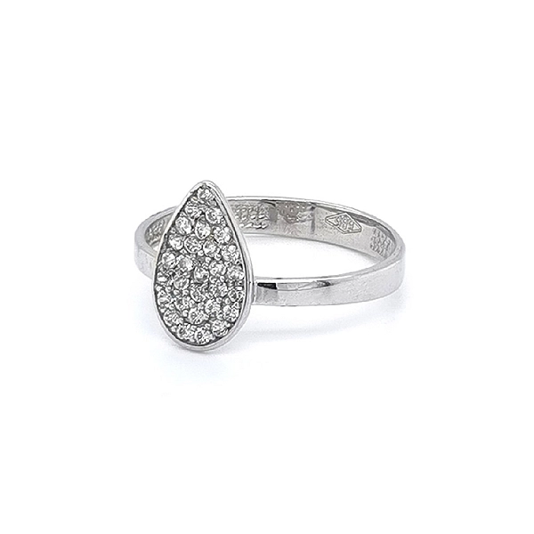 Ring mit Zirkonen aus Weißgold