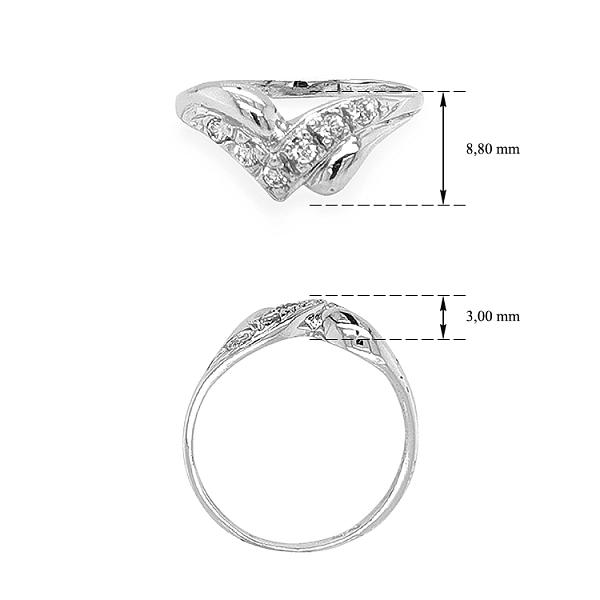 Goldring mit Zirkonen