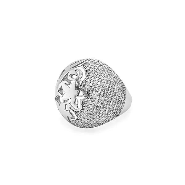 Goldring mit Zirkonen