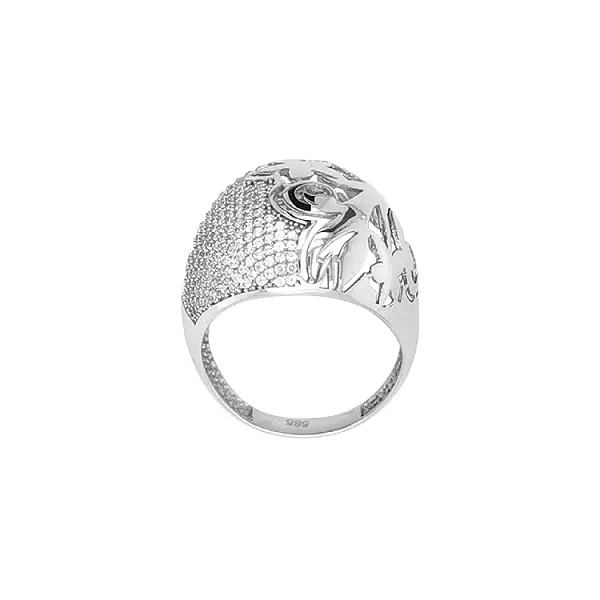 Goldring mit Zirkonen