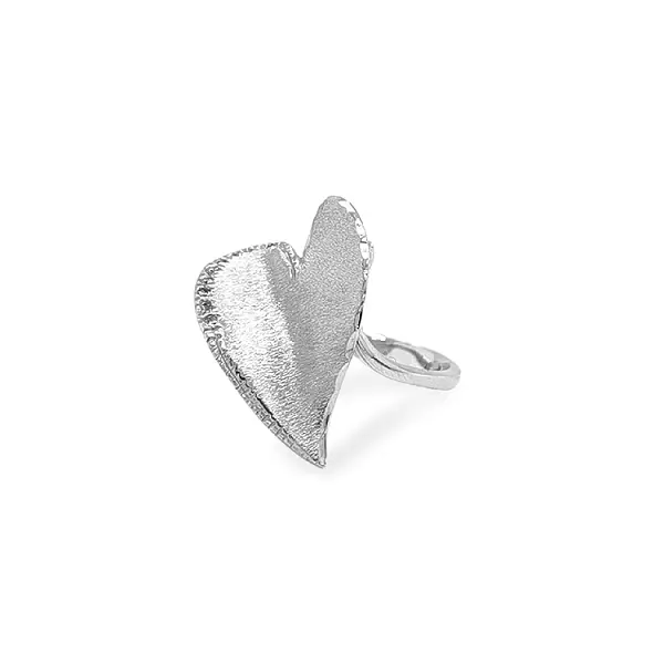 Goldring in Herzform mit Zirkonen