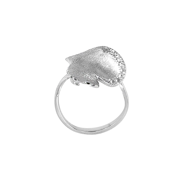 Goldring in Herzform mit Zirkonen