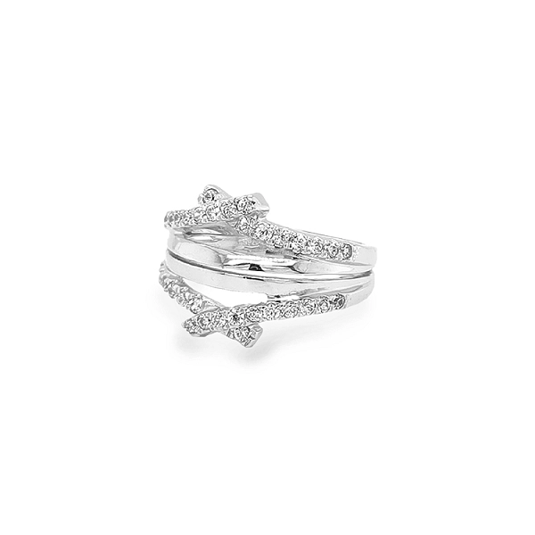 Goldring mit Zirkonen