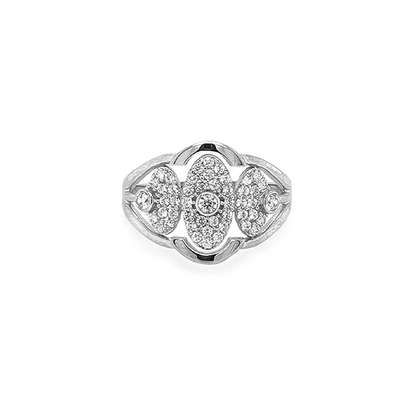 Goldring mit Zirkonen