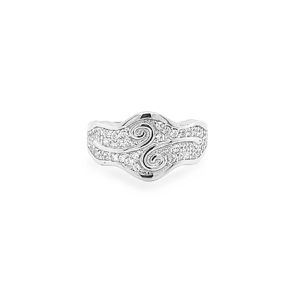 Goldring mit Zirkonen