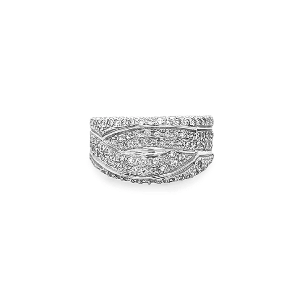 Goldring mit Zirkonen
