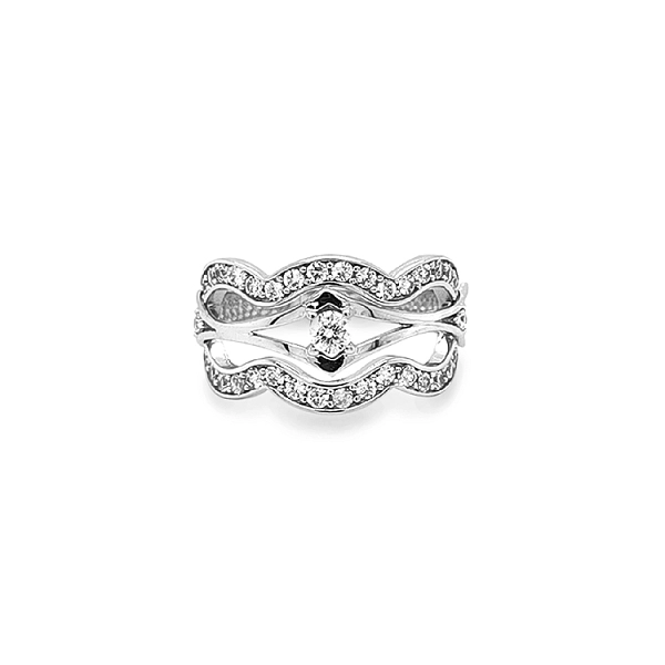 Goldring mit Zirkonen