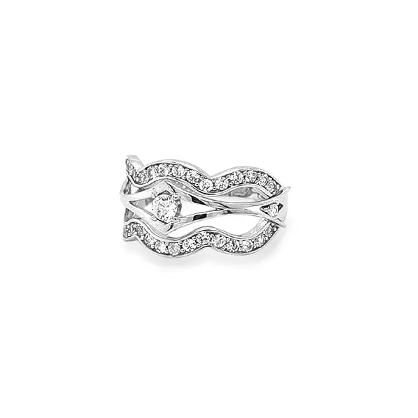 Goldring mit Zirkonen