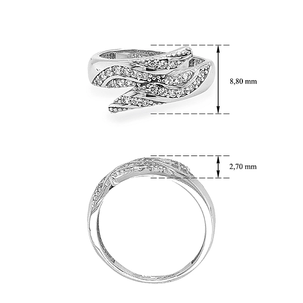 Goldring mit Zirkonen