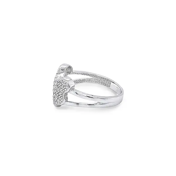 Goldring mit Zirkonen in Schmetterlingsform
