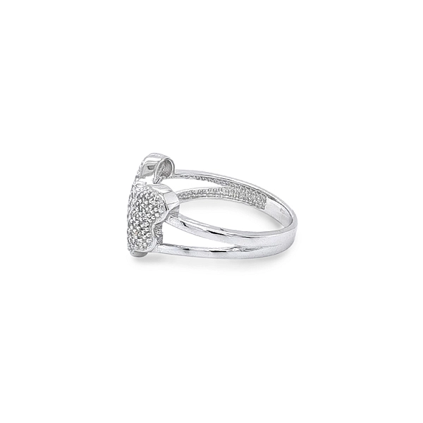 Goldring mit Zirkonen in Schmetterlingsform
