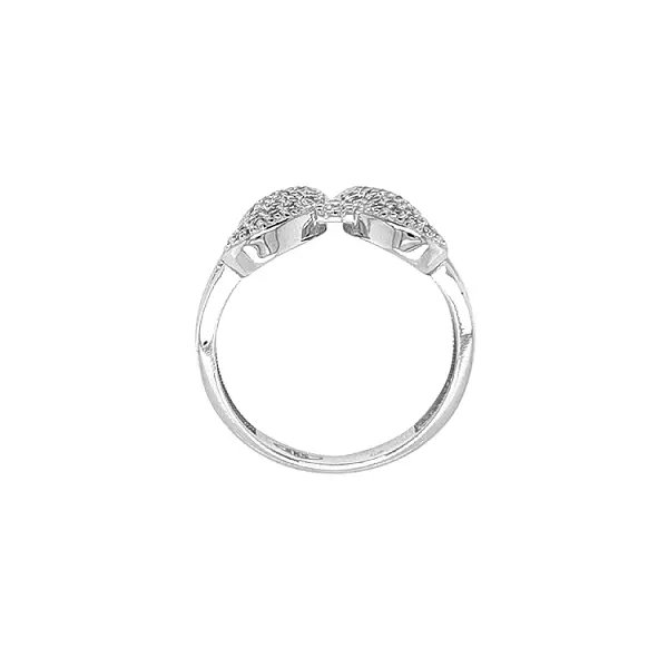 Goldring mit Zirkonen in Schmetterlingsform