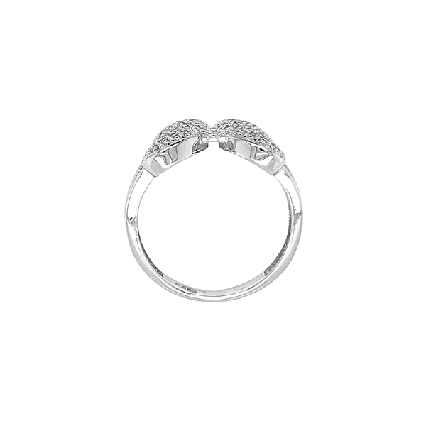 Goldring mit Zirkonen in Schmetterlingsform