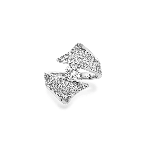 Goldring mit Zirkonen