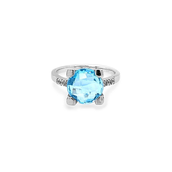 Goldring mit farbigen Zirkonen