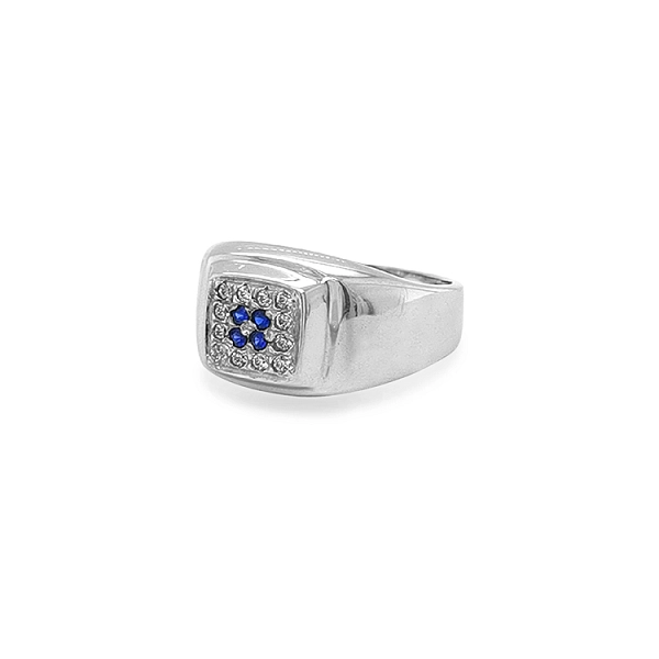 Goldring mit farbigen Steinen