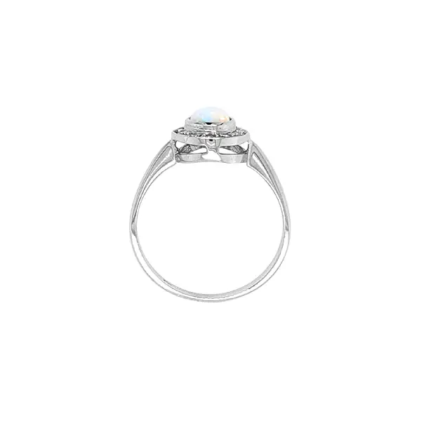 Goldring mit Opal und Zirkonen