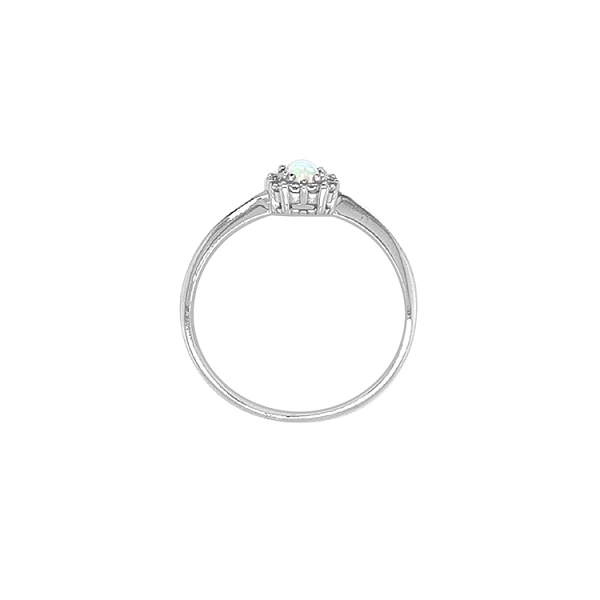 Goldring mit Opal und Zirkonen