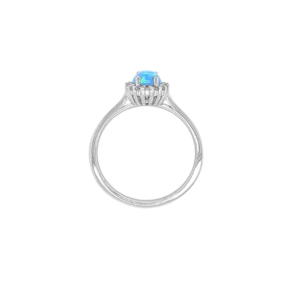 Goldring mit Opal und Zirkonen