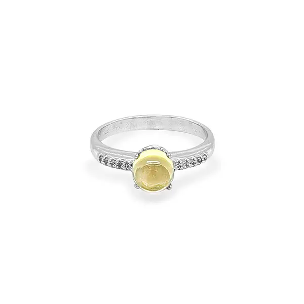 Goldring mit Quarz und Zirkonias