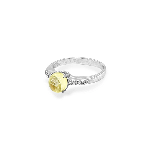 Goldring mit Quarz und Zirkonias