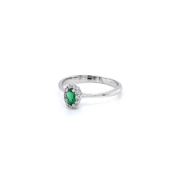 Weißgold Smaragd Ring