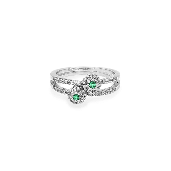 Goldring mit Zirkonen