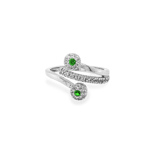 Goldring mit Zirkonen