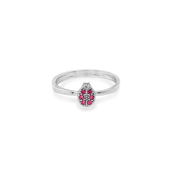 Goldener Marienkäfer Ring mit Zirkonen