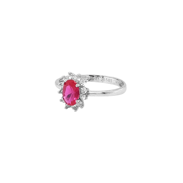 Goldring mit farbigen Steinen