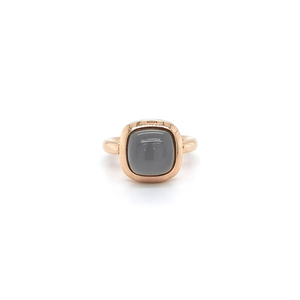 Goldring mit grauem Stein