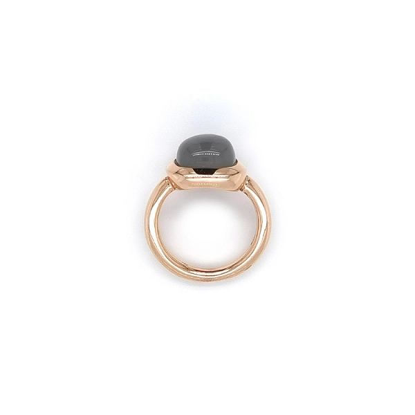 Goldring mit grauem Stein
