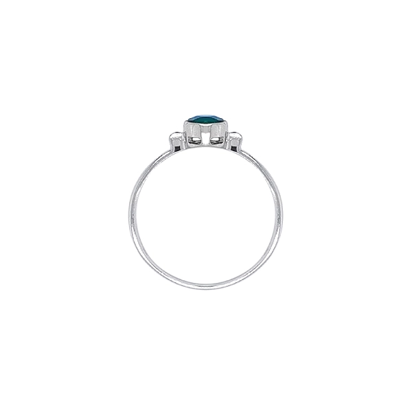 Goldring mit grünem Stein