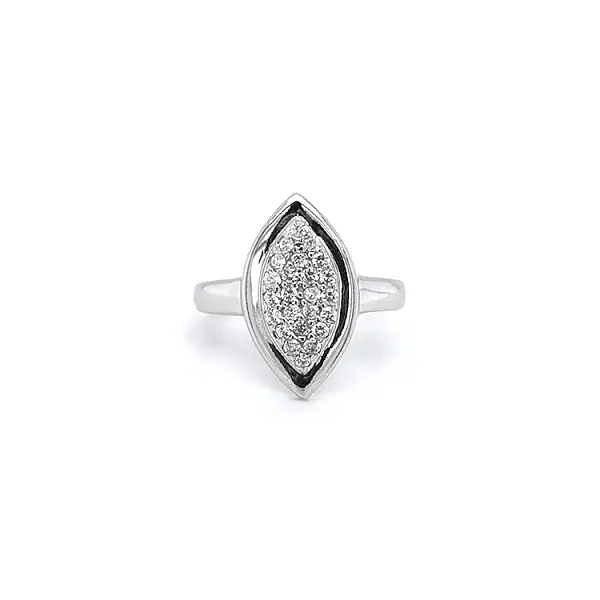 Ring mit Zirkonen aus Weißgold