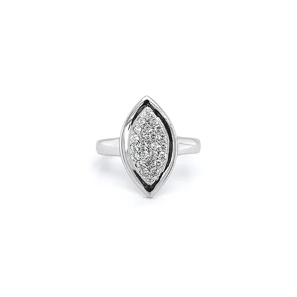 Ring mit Zirkonen aus Weißgold