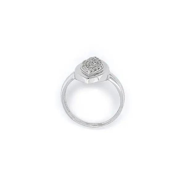 Ring mit Zirkonen aus Weißgold