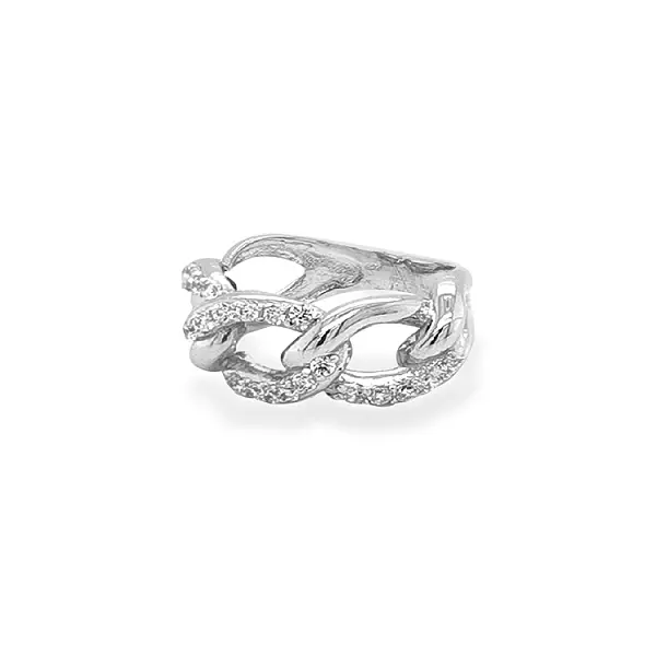 Goldring mit Zirkonen