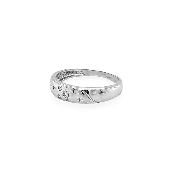 Goldring mit Zirkonen