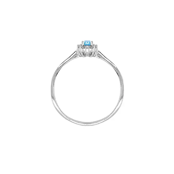 Goldring mit blauem Zirkon