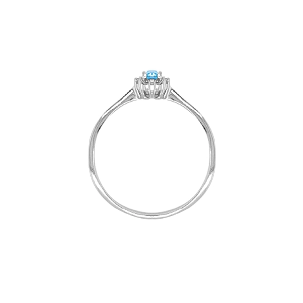 Goldring mit blauem Zirkon