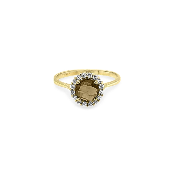 Goldring mit farbigen Steinen