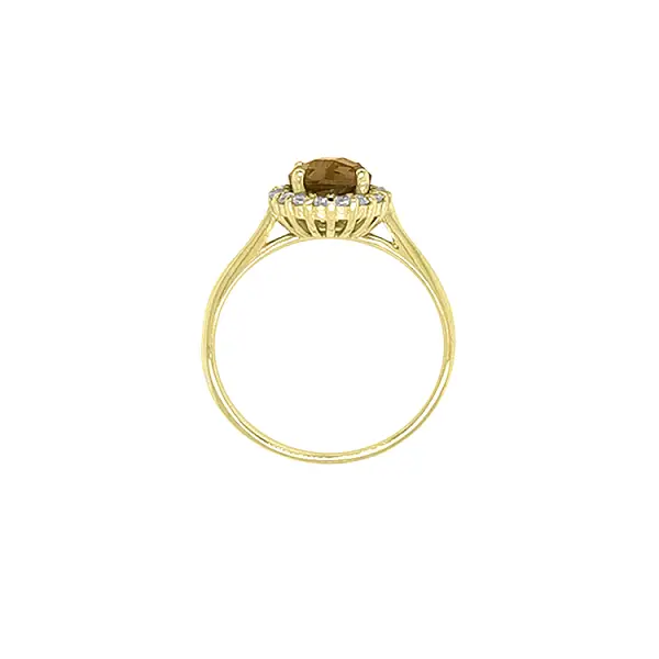 Goldring mit farbigen Steinen