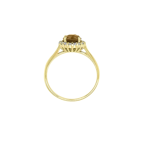 Goldring mit farbigen Steinen