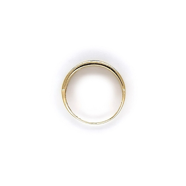 Ring mit Zirkonias in Gold-Kombination