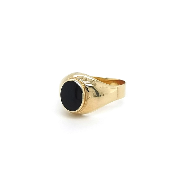 Goldring mit Onyx